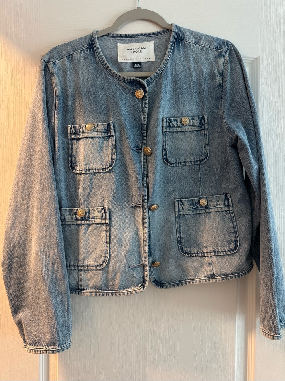 American Eagle Outfitters Light Blue Denim Jean Jacket